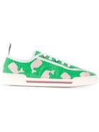 Thom Browne Whale Embroidery Corduroy Trainer - Green