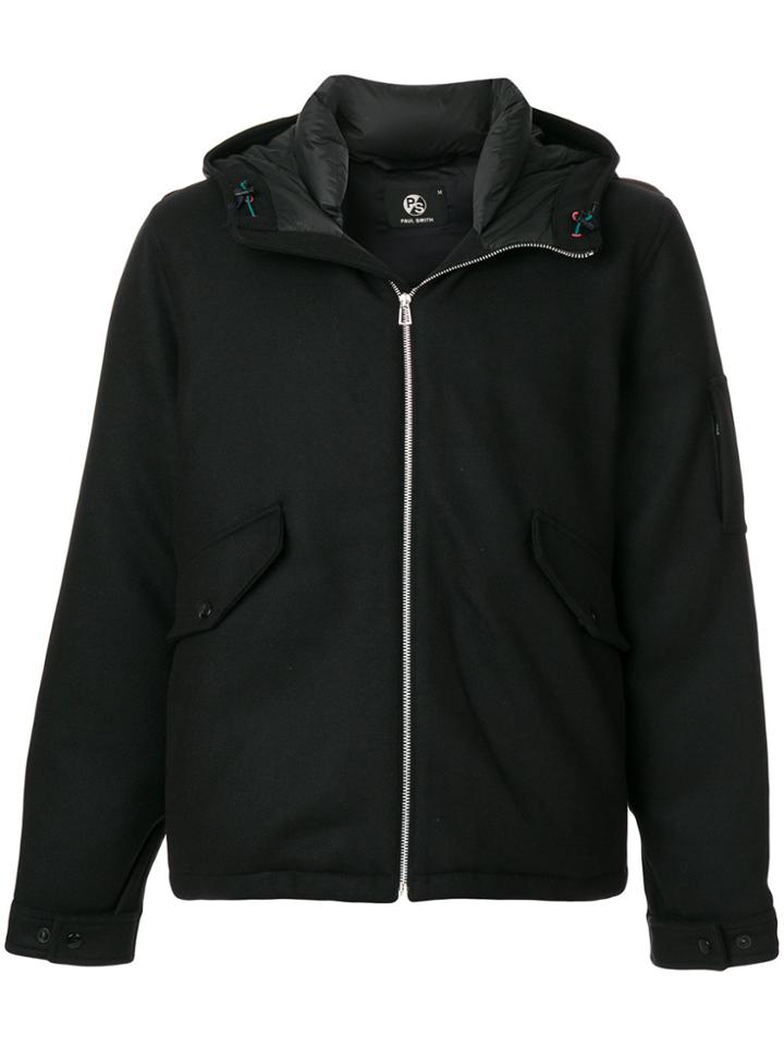 Ps By Paul Smith Zipped Hooded Jacket - Blue