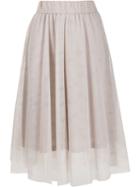 Peserico Layered Tulle Skirt - Neutrals