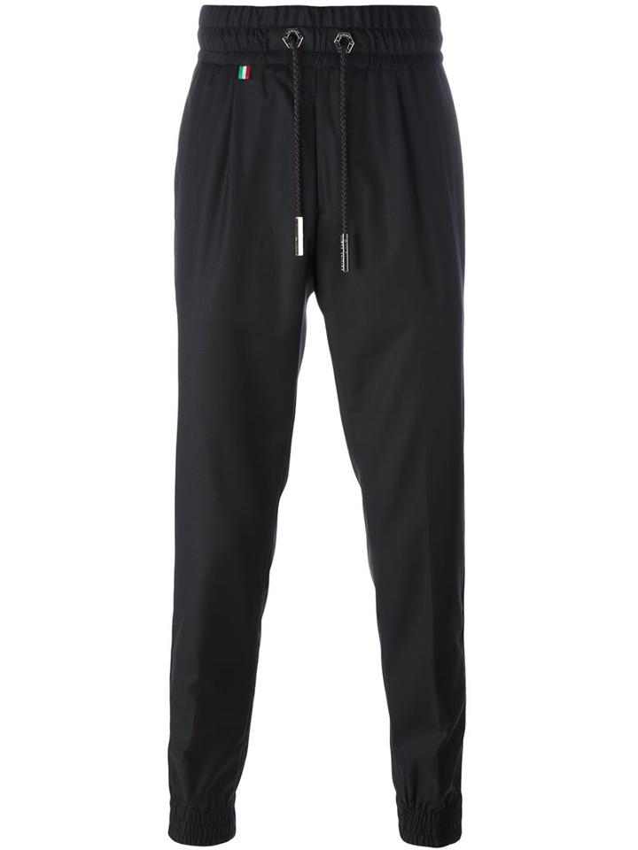 Philipp Plein 'fix' Track Pants, Men's, Size: Medium, Black, Cotton/virgin Wool