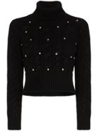 Rosie Assoulin Rosie A Knt Trtl Nk Ls Plka Dt - Black