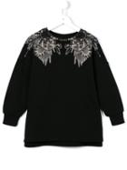 Marcelo Burlon County Of Milan Kids 'negative Wings' Sweatshirt, Girl's, Size: 10 Yrs, Black
