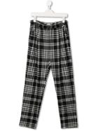 Il Gufo Check Print Trousers - Black