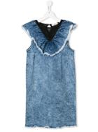 Andorine Teen Ruffled Denim Dress - Blue