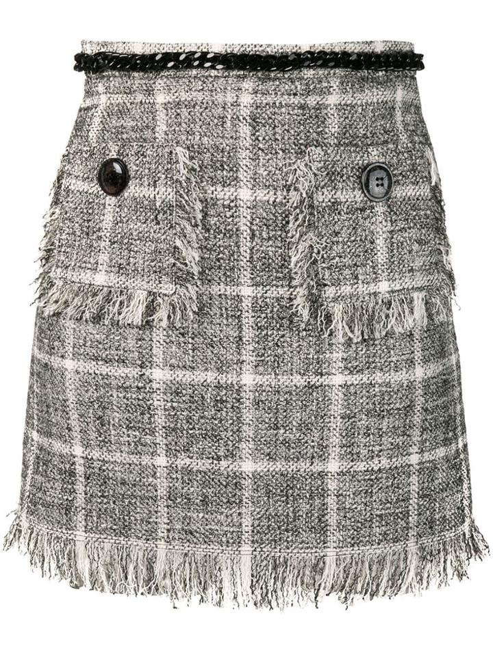 Elisabetta Franchi Tweed Mini Skirt - Black