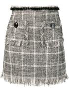 Elisabetta Franchi Tweed Mini Skirt - Black
