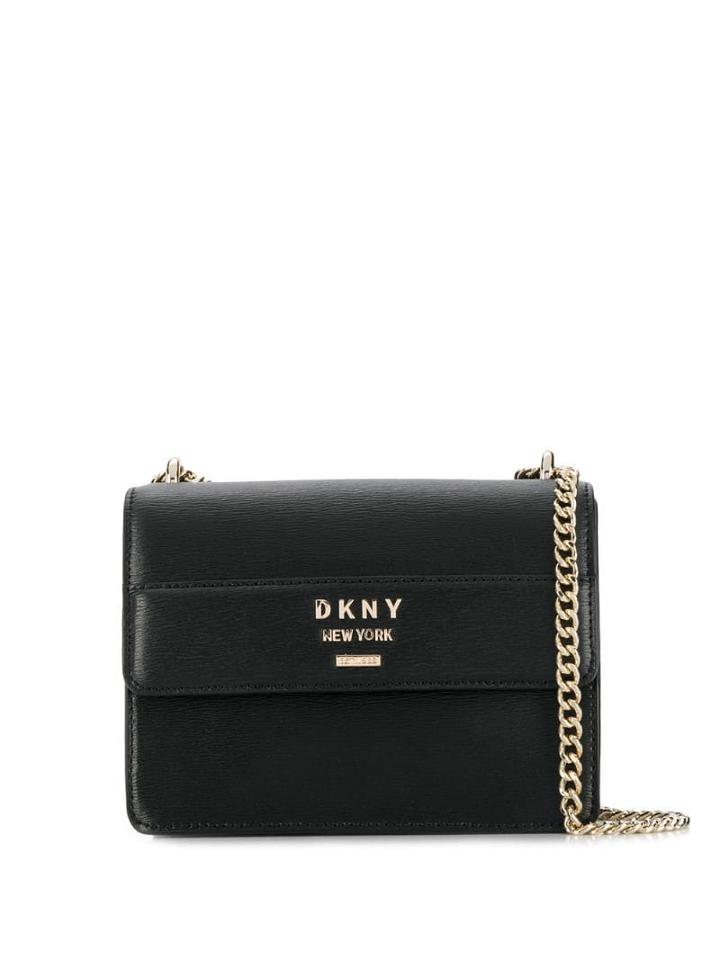 Dkny Monogram Chain-strap Bag - Black