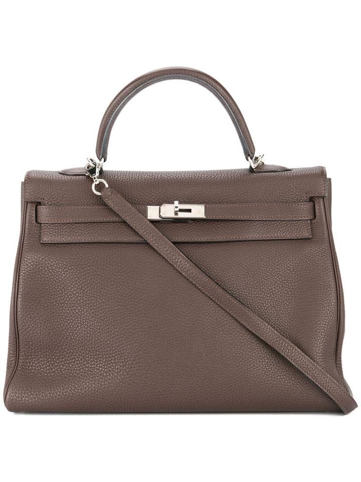 Hermès Pre-owned Kelly 35 Retourne 2way Hand Bag - Brown