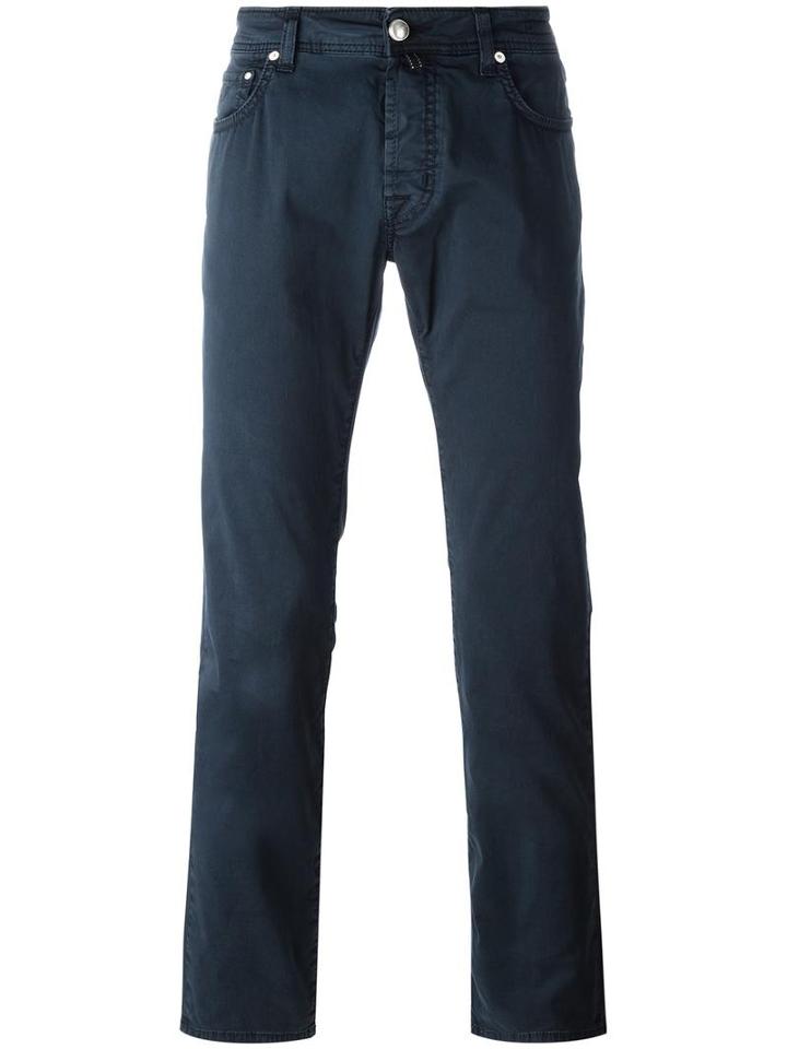 Jacob Cohen Slim-fit Trousers, Size: 36, Blue, Cotton/spandex/elastane