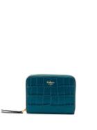 Mulberry Shiny Croc-effect Small Wallet - Blue