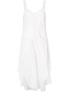 Chloé - Button Trim Dress - Women - Cotton - 38, White, Cotton