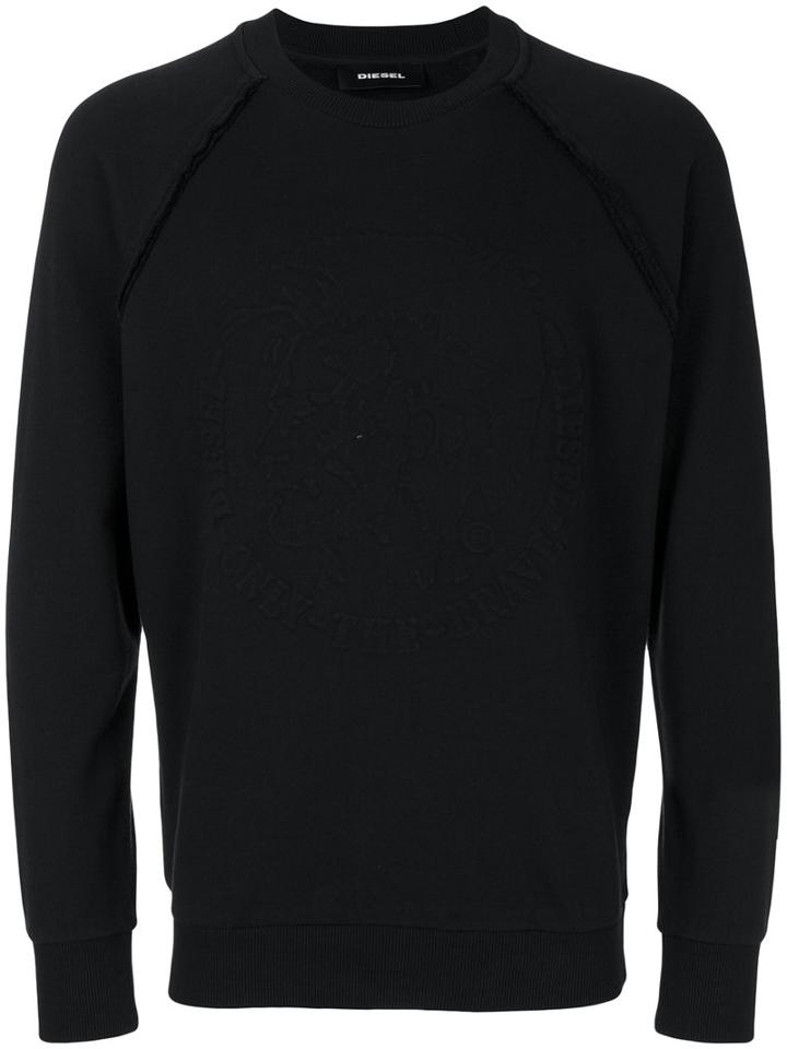 Diesel - Paul Sweatshirt - Men - Cotton - M, Black, Cotton
