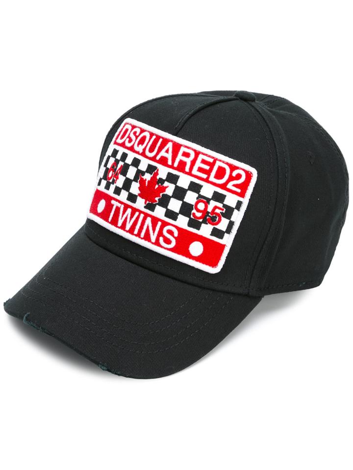 Dsquared2 Flap Print Cap - Black