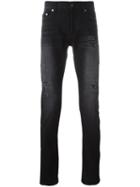 Saint Laurent Distressed Skinny Jeans, Men's, Size: 30, Black, Cotton/spandex/elastane
