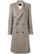Snow Xue Gao Contrasting Panels Midi Coat - Black