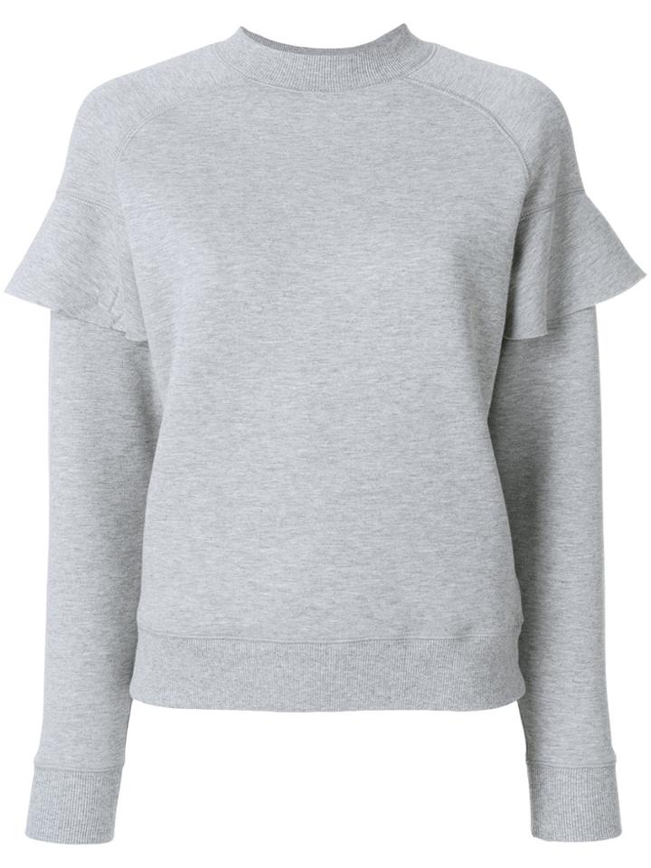 Tommy Hilfiger Ruffled Sleeve Jumper - Grey