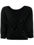 Brunello Cucinelli Twisted Long-sleeve Top - Black
