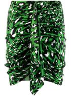 Alexandre Vauthier Draped Detail Mini Skirt - Green