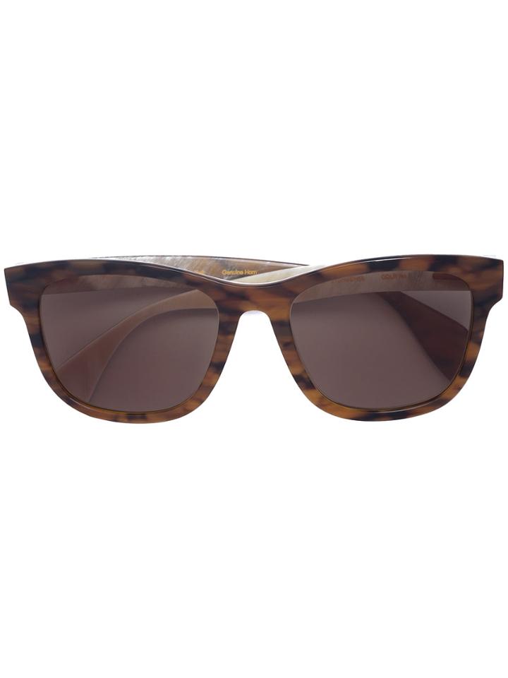 Oscar De La Renta Wide Framed Sunglasses - Brown