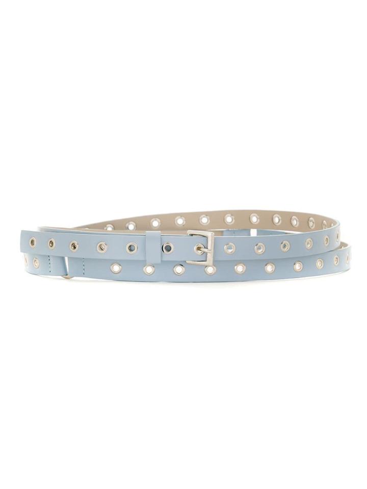 Reinaldo Lourenço Eyelets Leather Belt - Blue