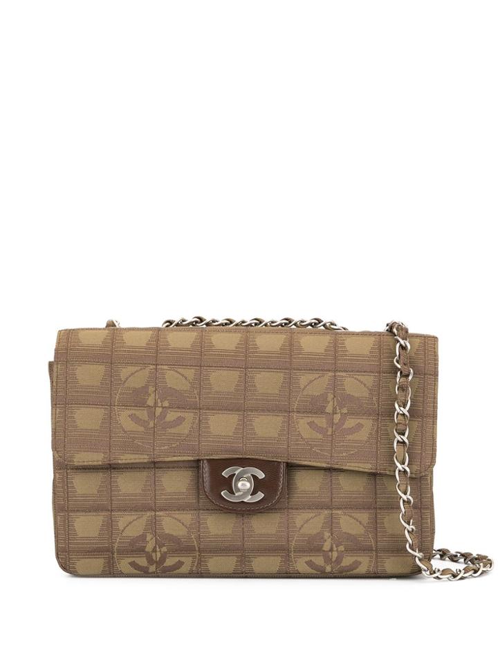 Chanel Pre-owned Travel Line Chain Shoulder Bag - Green