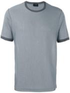Jil Sander Contrast Crew Neck T-shirt, Men's, Size: 44, Grey, Virgin Wool/silk