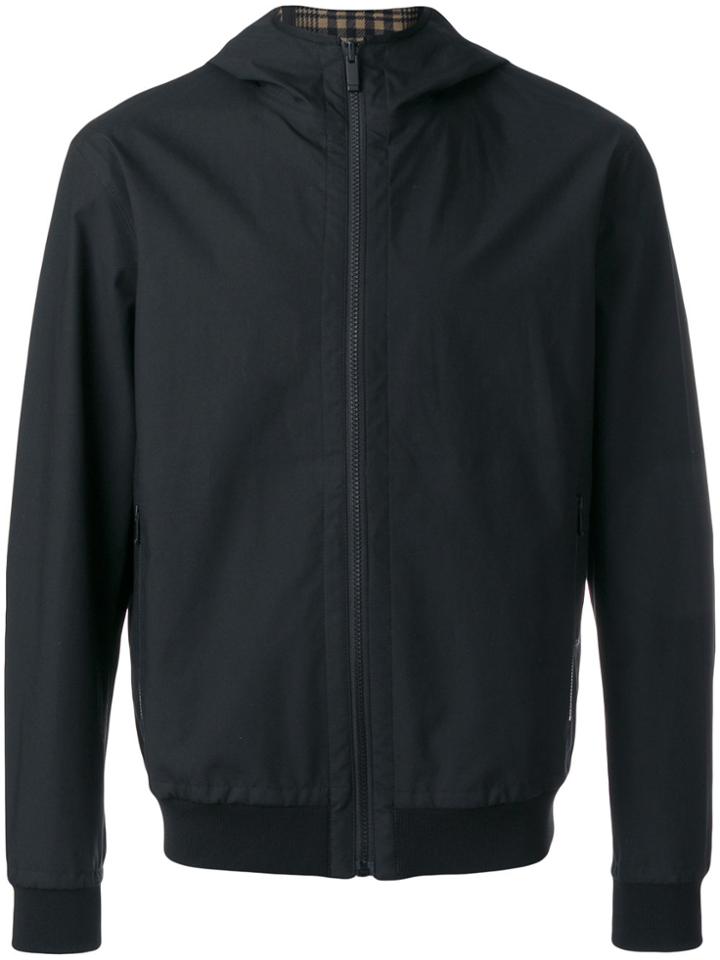 Z Zegna Hooded Lightweight Jacket - Black