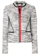 Karl Lagerfeld Boucle Jacket W/satin Piping - Grey