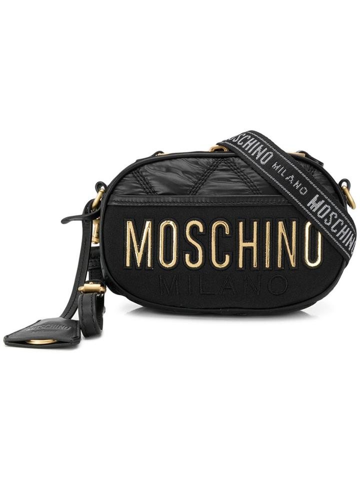 Moschino Quilted Logo Bum Bag - Black