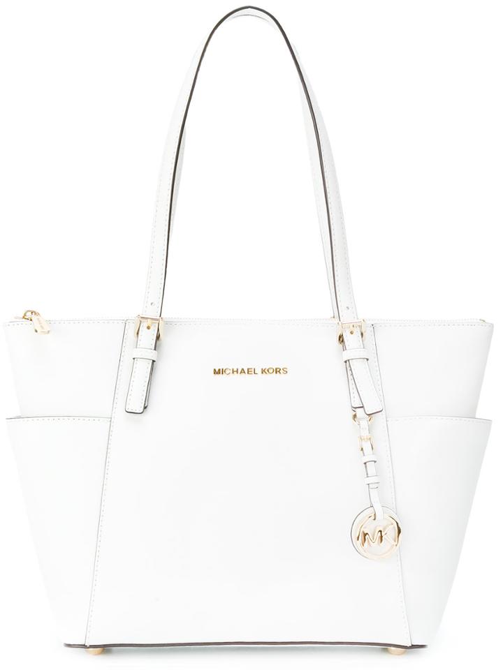 Michael Michael Kors Double Handles Shoulder Bag - White