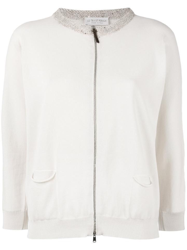 Le Tricot Perugia Fitted Jacket - Nude & Neutrals