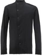 Masnada Dislocated Fastening Slim-fit Shirt - Black