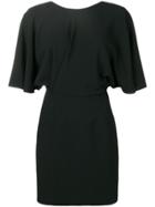 Saint Laurent V-back Fitted Dress - Black