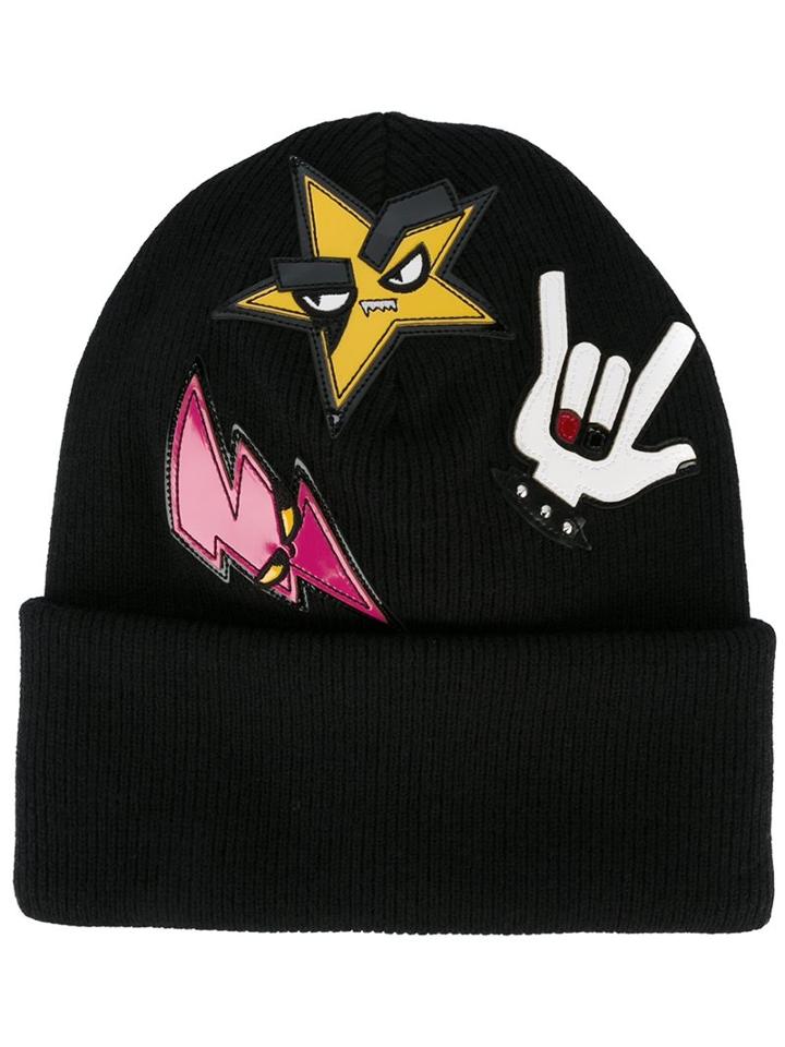 Dsquared2 'punk' Patch Beanie