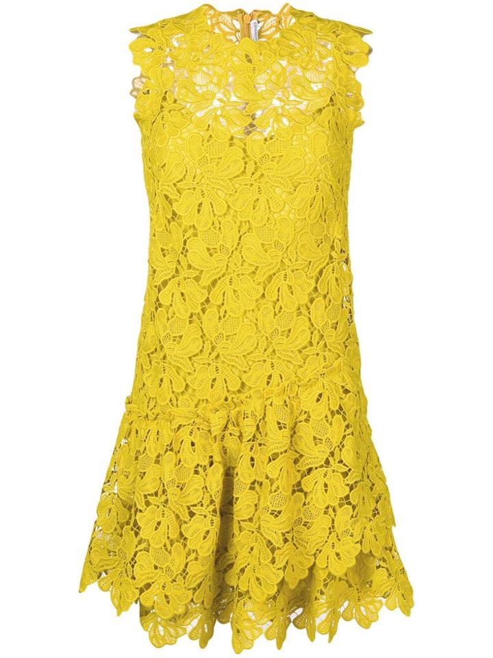 Ermanno Scervino Floral Lace Dress - Yellow