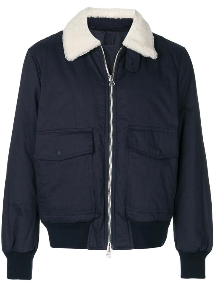 Joseph Zipped Bomber Jacket - Blue