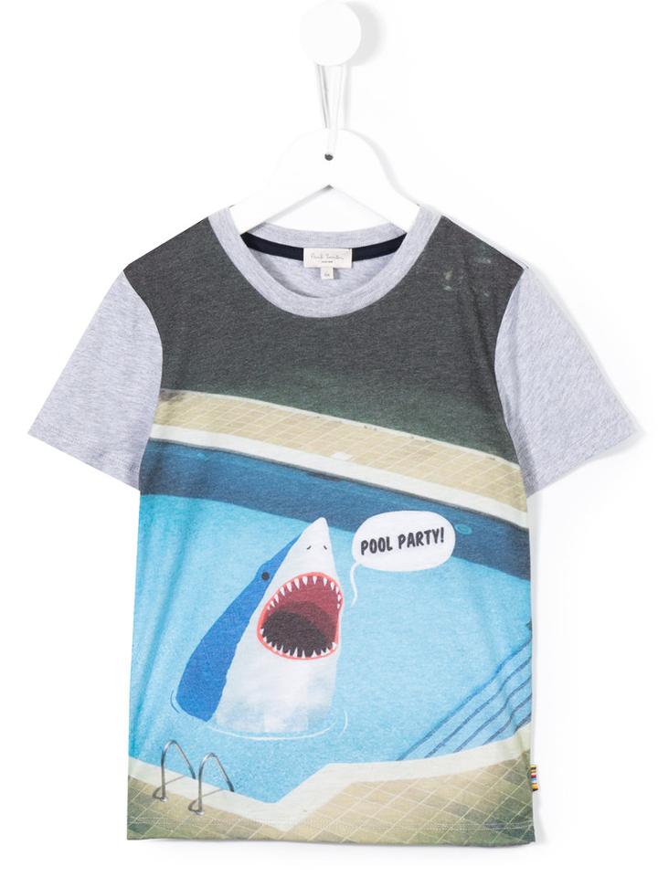 Paul Smith Junior Shark Print T-shirt, Boy's, Size: 10 Yrs, Grey