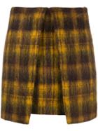 Aalto Checked A-line Mini Skirt - Yellow
