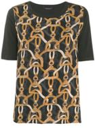 Luisa Cerano Chain Print T-shirt - Black