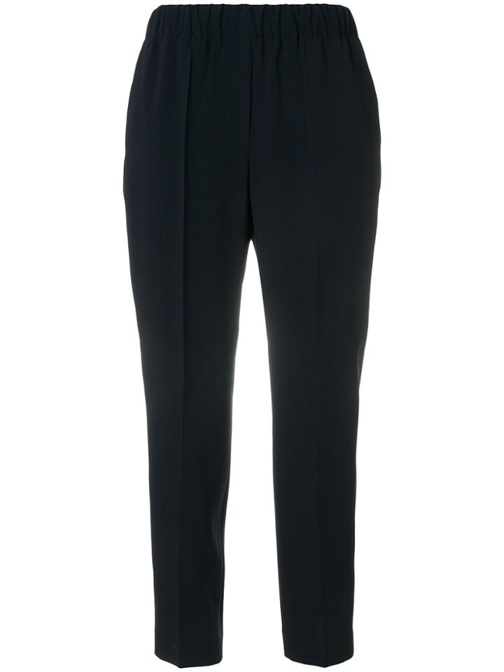 Incotex Elastic Waist Tapered Trousers - Blue