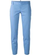 Dsquared2 Slim Fit Trousers, Women's, Size: 42, Blue, Polyester/cotton/spandex/elastane