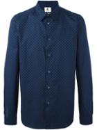 Ps By Paul Smith Printed Button Down Shirt, Men's, Size: Large, Blue, Cotton