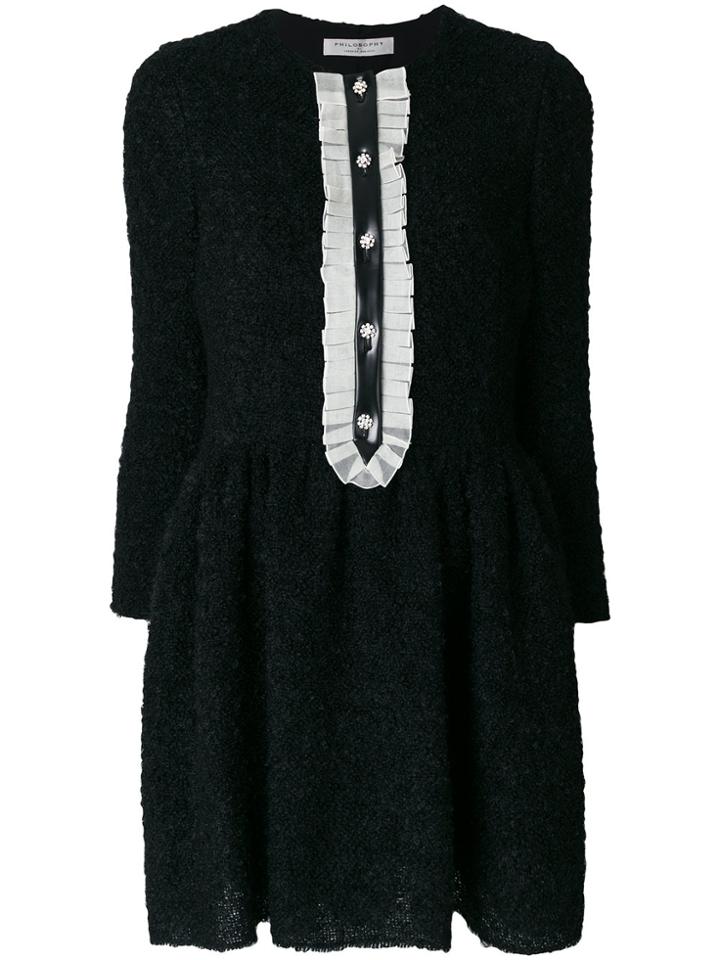 Philosophy Di Lorenzo Serafini Embellished Buttoned Dress - Black