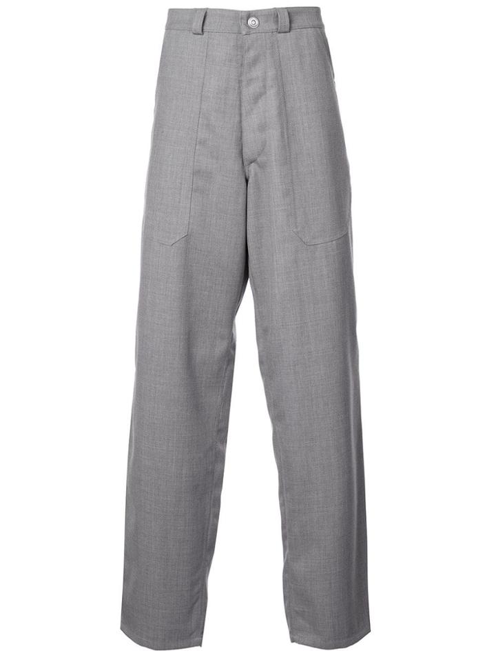 Mackintosh 0003 Tailored Wide Leg Trousers - Grey