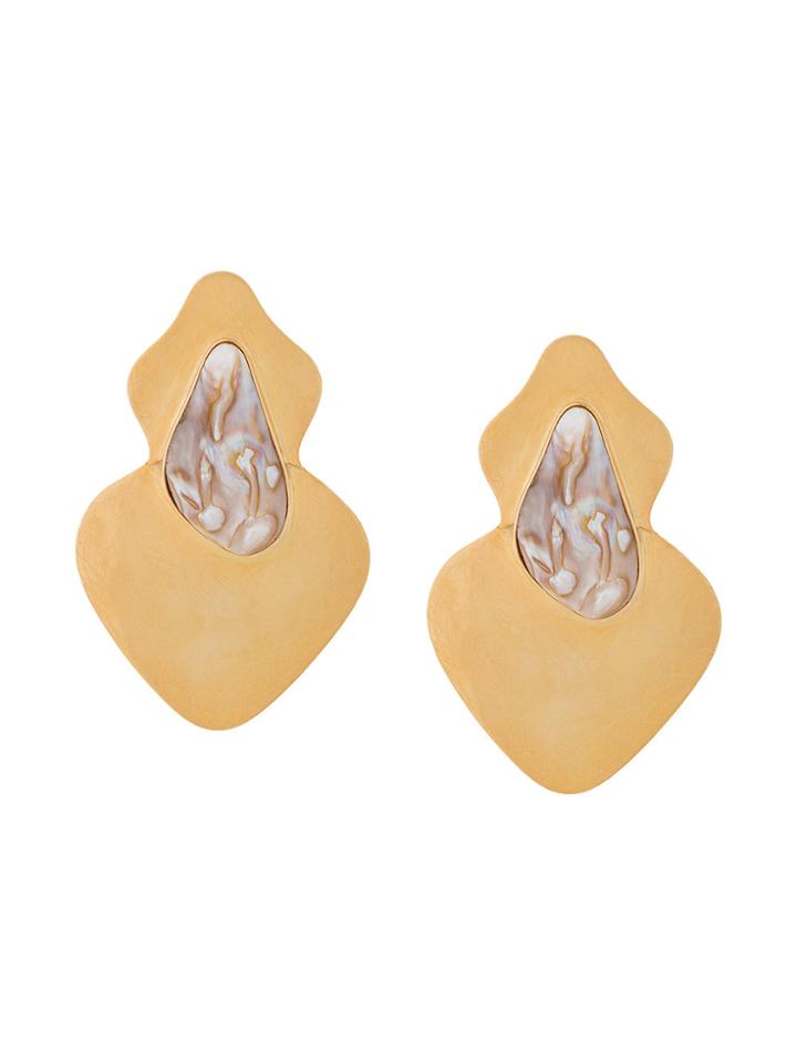Liya Freshwater Earrings - Metallic