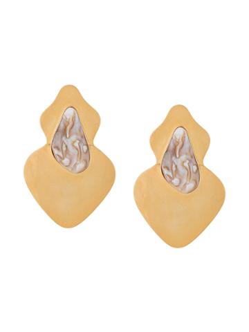 Liya Freshwater Earrings - Metallic