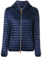 Save The Duck Zipped Padded Jacket, Women's, Size: 1, Blue, Nylon/polyester