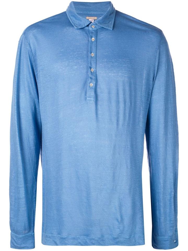 Massimo Alba Long-sleeve Polo Shirt - Blue
