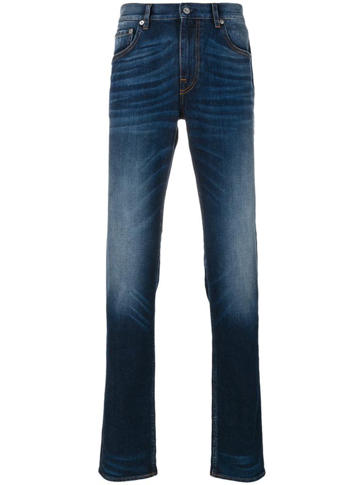 Stone Island Slim Fit Bleach Detail Jeans - Blue