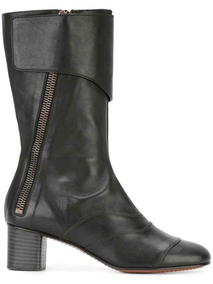 Chloé 'lexie' Mid-calf Boots - Black